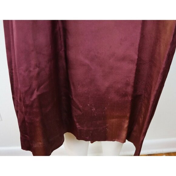 VINTAGE WOMEN'S MAROON LIGHT WEIGHT EVENING JACKET - BEADED - SIZE S/M - Picture 4 of 12